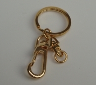Atslēgu piekariņš ar āķiti zelta krāsā